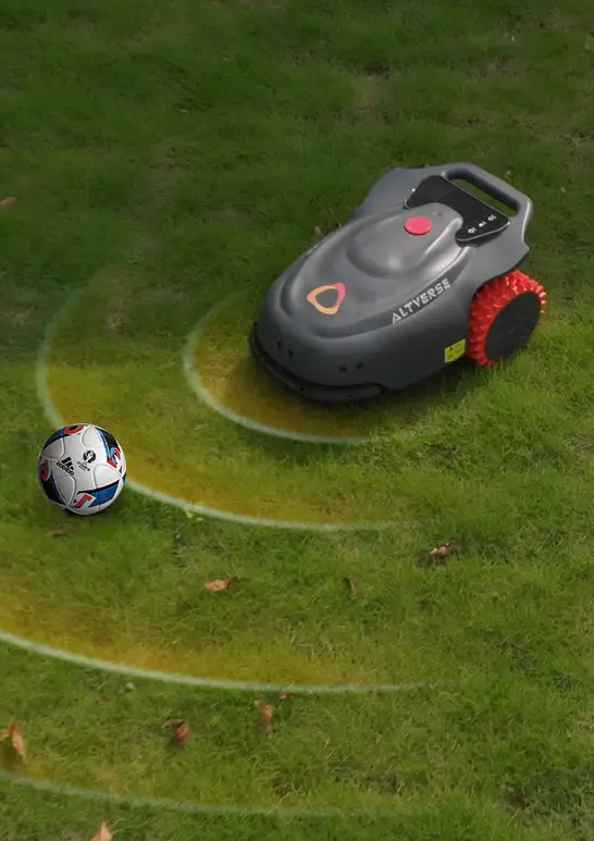 robot lawn mower for large yard avoid obstacles