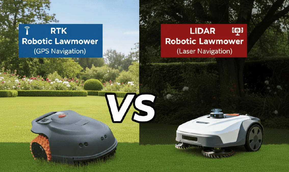 Robots tondeuses RTK ou LiDAR : Lequel est le meilleur choix ?
